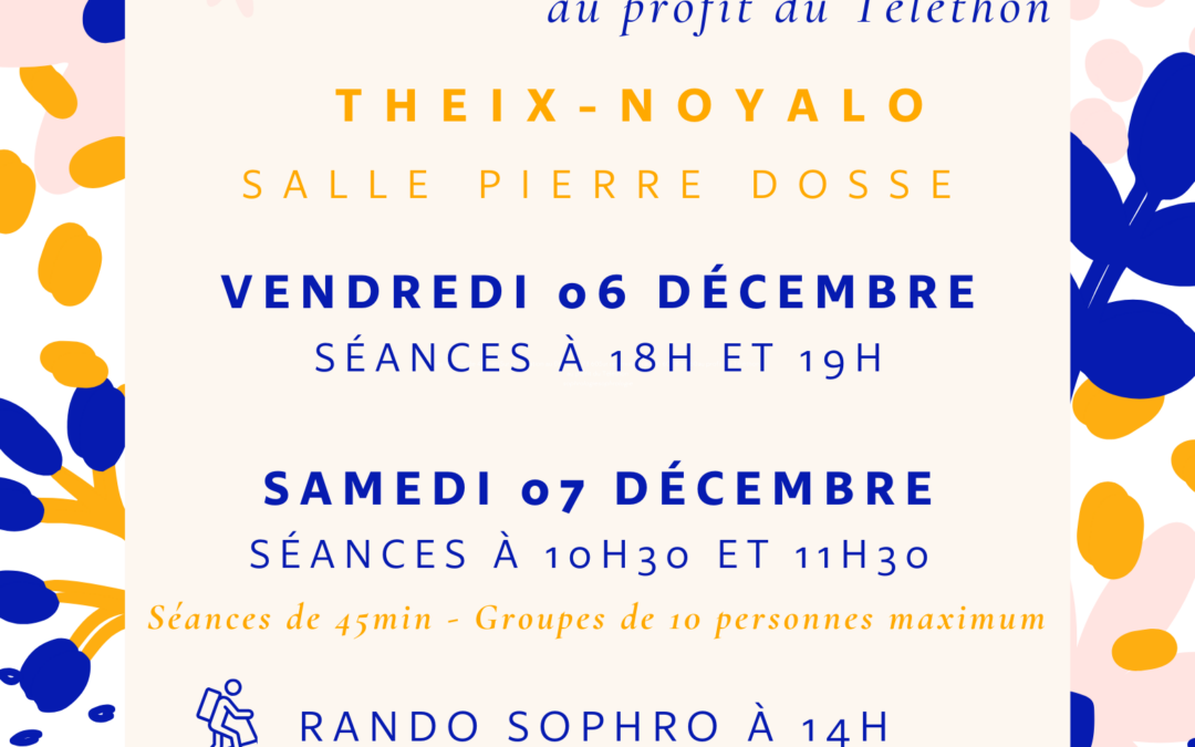 Découverte de la Sophrologie au profit du Téléthon