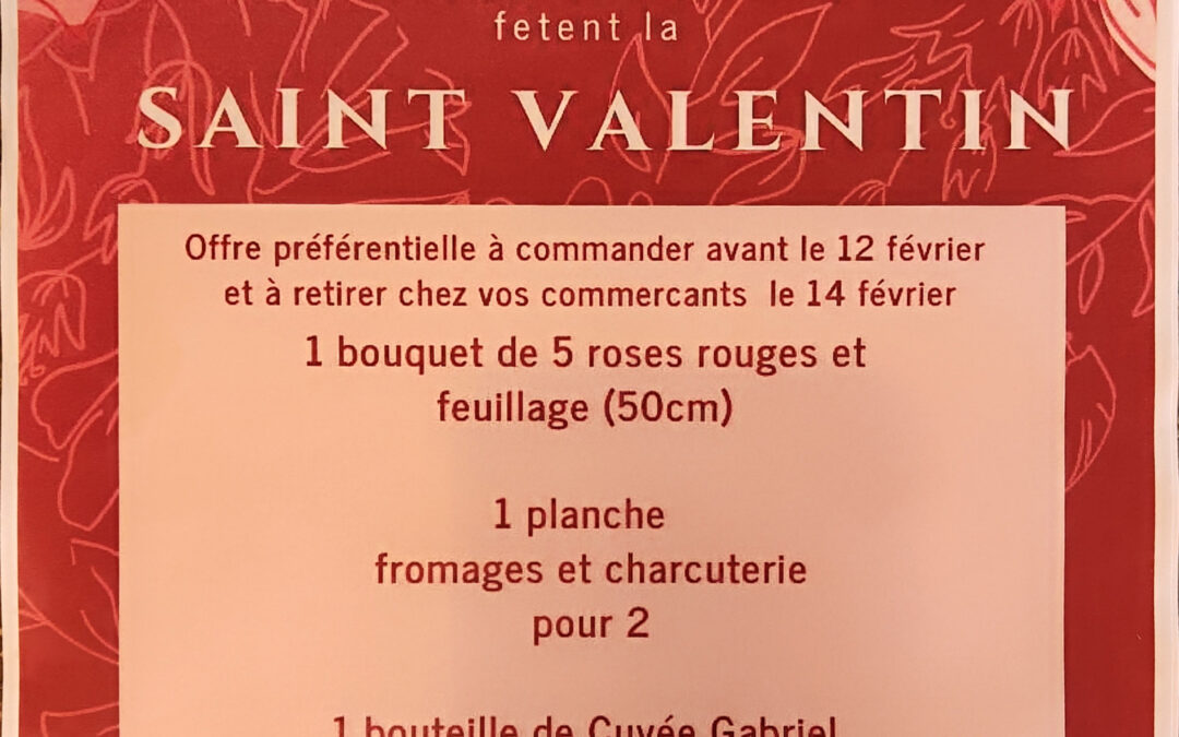 Votre fleuriste Après la pluie et votre fromager-caviste From’a Vin  fêtent la Saint-Valentin